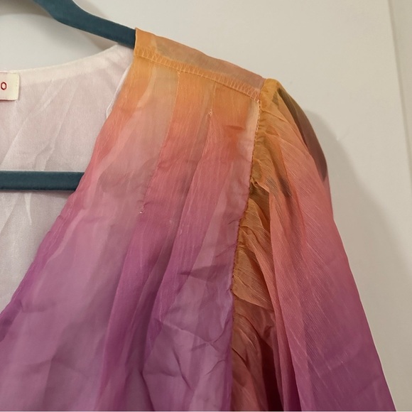 Flying Tomato Pastel Rainbow Long Sleeve V-Neck Bodysuit Women’s Size Large - Picture 5 of 15